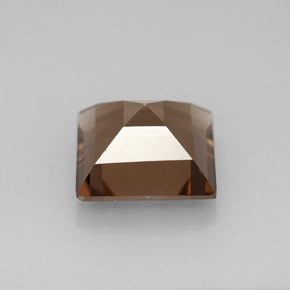 Quartzo fumê marrom natural 3,86ct, quadrado, VVS-VS