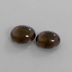 Pedras preciosas de quartzo fumê marrom natural de  ct, corte oval, transparente
