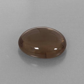 Quartzo fumê marrom natural 2,98ct, corte oval, transparente
