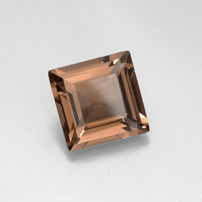 Quartzo fumê marrom natural 4,04ct, quadrado, VVS-VS