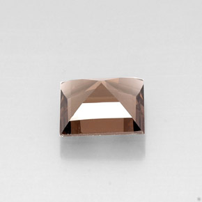 Quartzo fumê marrom natural 4,04ct, quadrado, VVS-VS