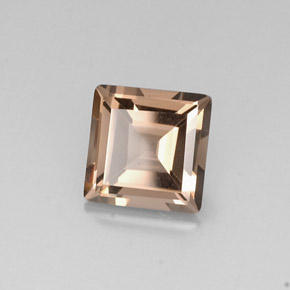 Quartzo fumê marrom natural 4,05ct, quadrado, VVS-VS
