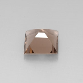 Quartzo fumê marrom natural 4,05ct, quadrado, VVS-VS