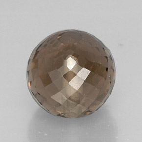 Quartzo fumê marrom natural 7,00ct, esfera / bola, VVS-VS