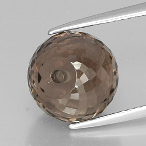 Quartzo fumê marrom natural 7,00ct, esfera / bola, VVS-VS