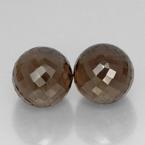 Pedras preciosas de quartzo fumê marrom natural de  ct, esfera / bola, VVS-VS