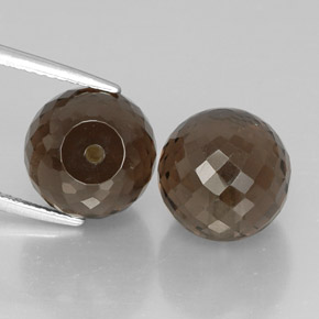 Pedras preciosas de quartzo fumê marrom natural de  ct, esfera / bola, VVS-VS
