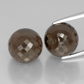 Pedras preciosas de quartzo fumê marrom natural de  ct, esfera / bola, VVS-VS