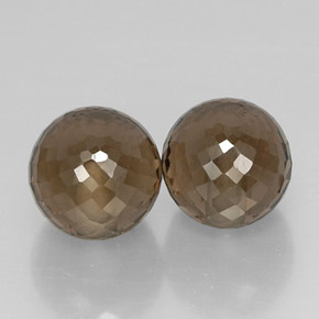 Pedras preciosas de quartzo fumê marrom natural de  ct, esfera / bola, VVS-VS