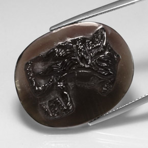 Quartzo fumê marrom natural 28,94ct, transparente, transparente/translúcido