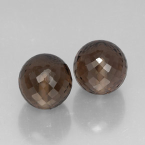 Pedras preciosas de quartzo fumê marrom esfumado natural de  ct, esfera / bola, VVS-VS