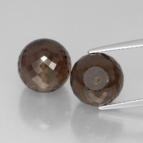 Pedras preciosas de quartzo fumê marrom esfumado natural de  ct, esfera / bola, VVS-VS