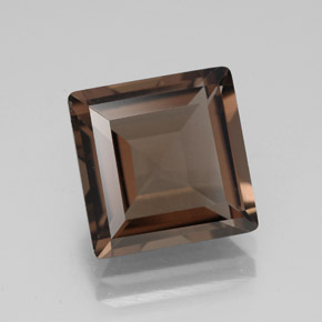 Quartzo fumê marrom natural 4,50ct, quadrado, VVS-VS