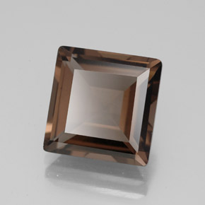 Quartzo fumê marrom natural 4,50ct, quadrado, VVS-VS
