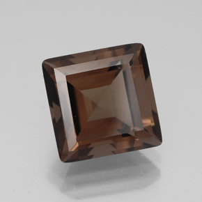 Quartzo fumê marrom natural 4,53ct, quadrado, VVS-VS