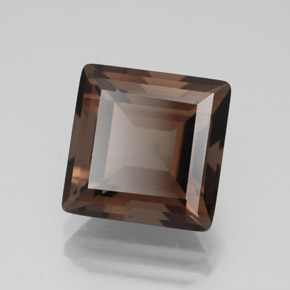 Quartzo fumê marrom natural 4,53ct, quadrado, VVS-VS