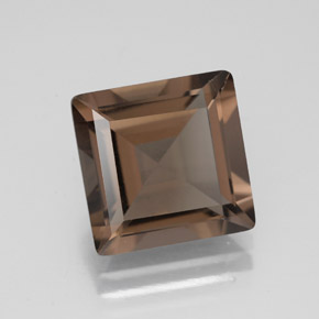 Quartzo fumê marrom natural 4,30ct, quadrado, VVS-VS