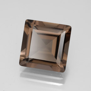 Quartzo fumê marrom natural 4,30ct, quadrado, VVS-VS