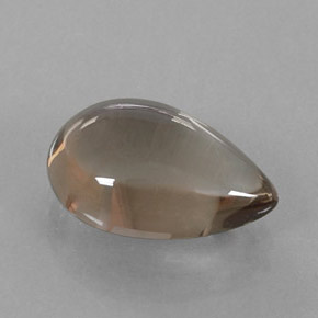Quartzo fumê marrom natural 3,17ct, formato de pêra, transparente