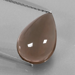 Quartzo fumê marrom natural 2,99ct, formato de pêra, transparente