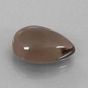 Quartzo fumê marrom natural 2,99ct, formato de pêra, transparente
