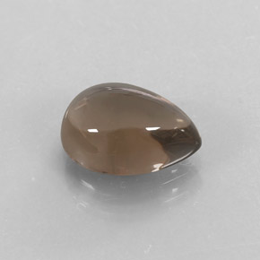 Quartzo fumê marrom natural 2,51ct, formato de pêra, transparente