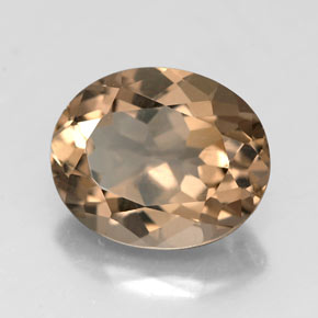 Quartzo fumê marrom natural 2,73ct, corte oval, VVS-VS