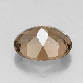 Quartzo fumê marrom natural 2,73ct, corte oval, VVS-VS