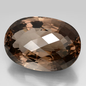 Quartzo fumê marrom natural 194,90ct, corte oval, IF
