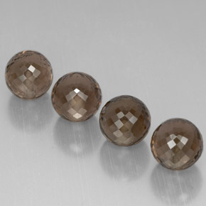 Pedras preciosas de quartzo fumê marrom natural de  ct, esfera / bola, VVS-VS