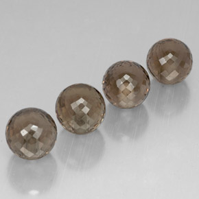 Pedras preciosas de quartzo fumê marrom natural de  ct, esfera / bola, VVS-VS