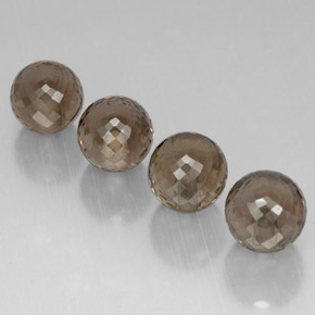 Pedras preciosas de quartzo fumê marrom natural de  ct, esfera / bola, VVS-VS