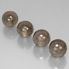 Pedras preciosas de quartzo fumê marrom natural de  ct, esfera / bola, VVS-VS
