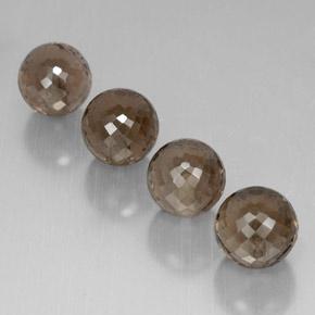 Pedras preciosas de quartzo fumê marrom natural de 27,70 ct, esfera / bola, VVS-VS
