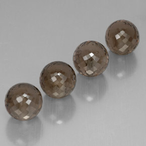 Pedras preciosas de quartzo fumê marrom natural de  ct, esfera / bola, VVS-VS