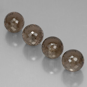 Pedras preciosas de quartzo fumê marrom natural de  ct, esfera / bola, VVS-VS