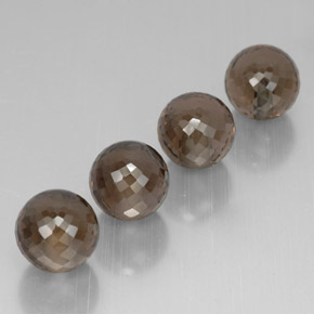 Pedras preciosas de quartzo fumê marrom natural de  ct, esfera / bola, VVS-VS