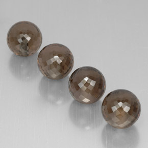 Pedras preciosas de quartzo fumê marrom natural de  ct, esfera / bola, VVS-VS