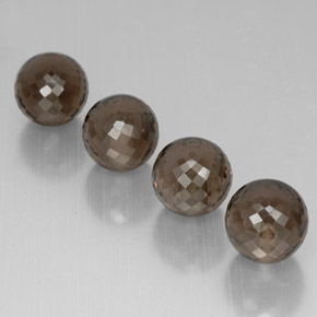 Pedras preciosas de quartzo fumê marrom natural de  ct, esfera / bola, VVS-VS