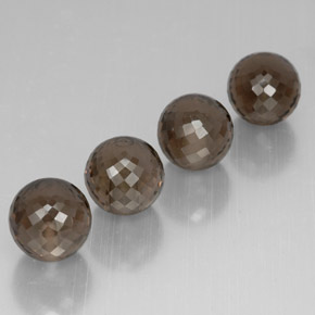 Pedras preciosas de quartzo fumê marrom natural de  ct, esfera / bola, VVS-VS