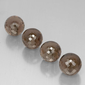 Pedras preciosas de quartzo fumê marrom natural de  ct, esfera / bola, VVS-VS