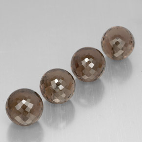 Pedras preciosas de quartzo fumê marrom natural de  ct, esfera / bola, VVS-VS