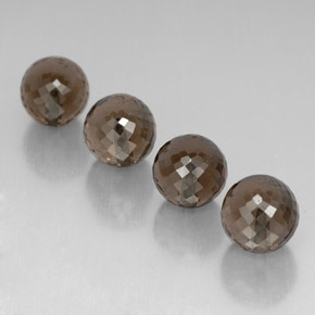 Pedras preciosas de quartzo fumê marrom natural de  ct, esfera / bola, VVS-VS