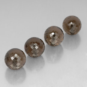 Pedras preciosas de quartzo fumê marrom natural de  ct, esfera / bola, VVS-VS