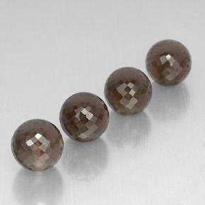 Pedras preciosas de quartzo fumê marrom natural de 27,69 ct, esfera / bola, VVS-VS