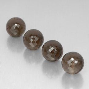 Pedras preciosas de quartzo fumê marrom natural de 27,69 ct, esfera / bola, VVS-VS