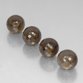 Pedras preciosas de quartzo fumê marrom natural de  ct, esfera / bola, VVS-VS
