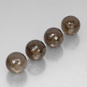 Pedras preciosas de quartzo fumê marrom natural de  ct, esfera / bola, VVS-VS