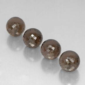 Pedras preciosas de quartzo fumê marrom natural de 27,96 ct, esfera / bola, VVS-VS