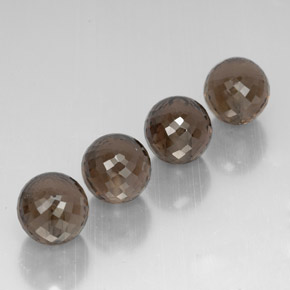 Pedras preciosas de quartzo fumê marrom natural de 27,96 ct, esfera / bola, VVS-VS